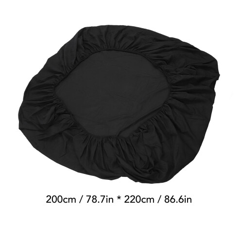 Drap-housse noir uni lavable 200 x 220 cm 1