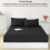 Drap-housse noir uni lavable 200 x 220 cm 5