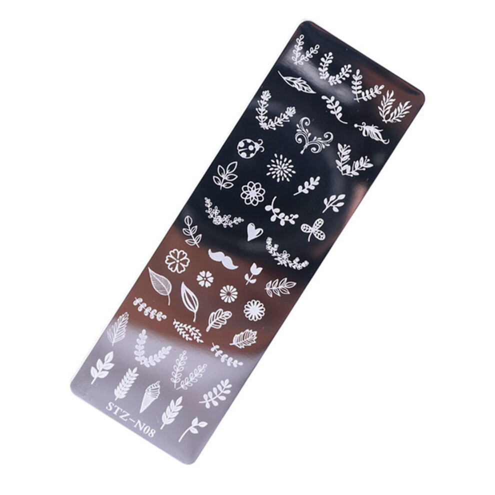 Nail Stamping Plates Flower Butterfly Design Stainless Steel Nail Art Stencils for Salon Quality