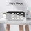 Mirror LED Alarm Clock, White, 5-Level Brightness 10