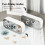 Mirror LED Alarm Clock, White, 5-Level Brightness 6