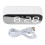 Mirror LED Alarm Clock, White, 5-Level Brightness 11