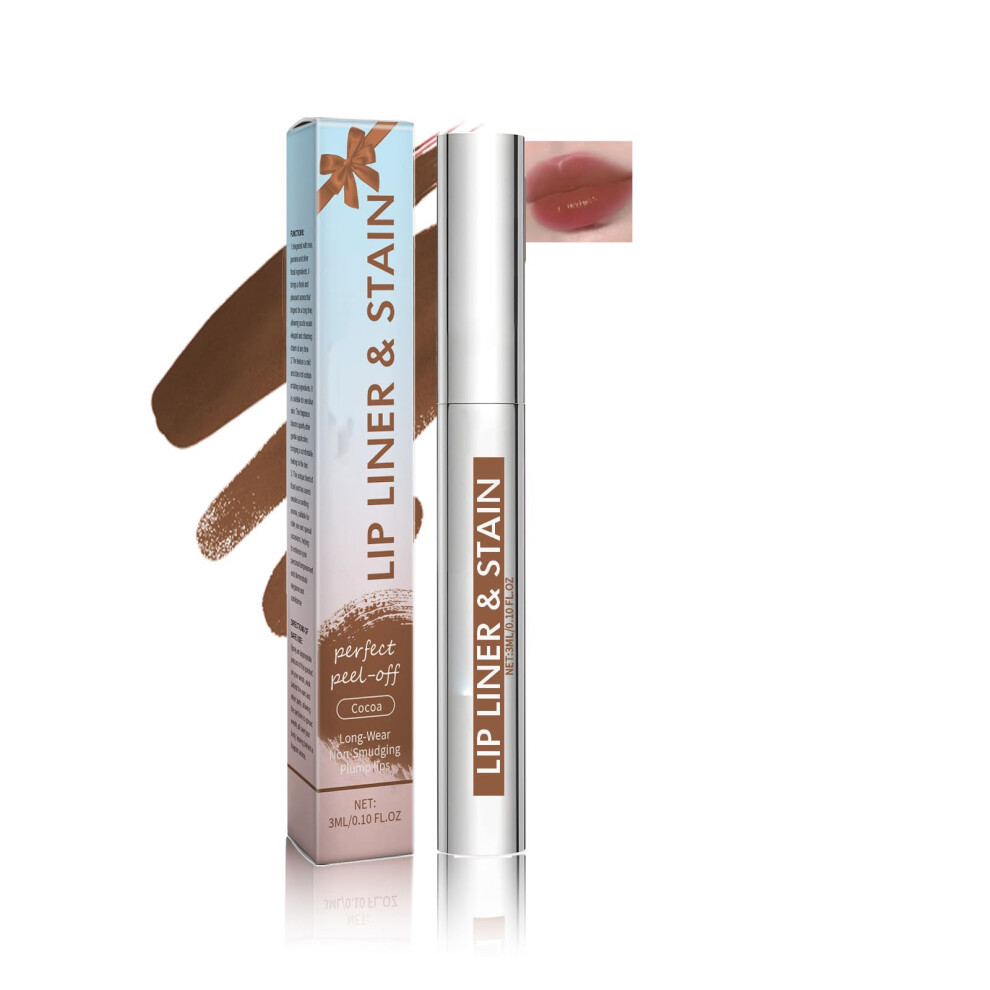 Peel Off Lip Tint 03 Cocoa Waterproof Matte Lip Stain Long Lasting  Pigment Moisturizing