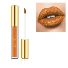 Metallic Lip Gloss Lipstick D09 with Longlasting Color and Pearlescent Starry Shine