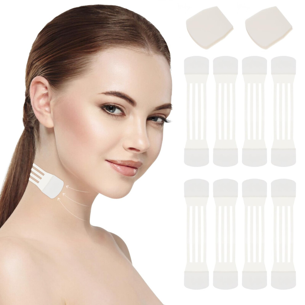 48pcs Neck Lift Tape Invisible Instant Tightening Waterproof Skin Tone Face Strips