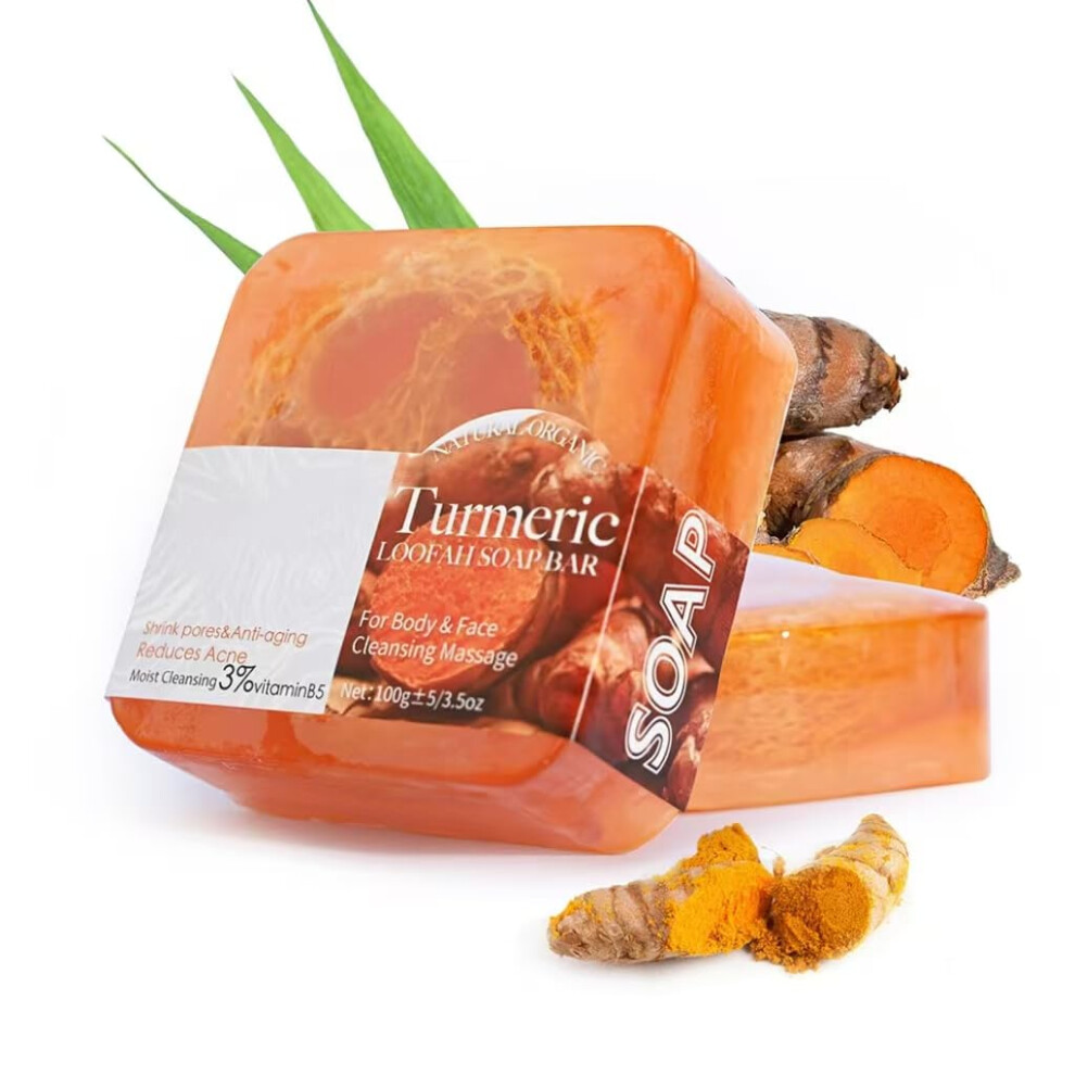 Turmeric Soap for Acne and Oily Skin, Deep Pore Cleansing, Natural Glow Boost, Hydrating Face and Body Care