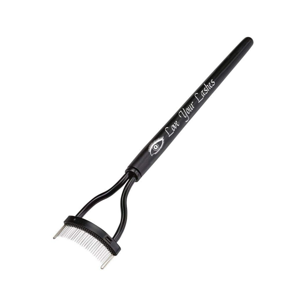 Eyelash Comb with Precision Metal Teeth Mascara Separator for Clump Natural Lash Finish