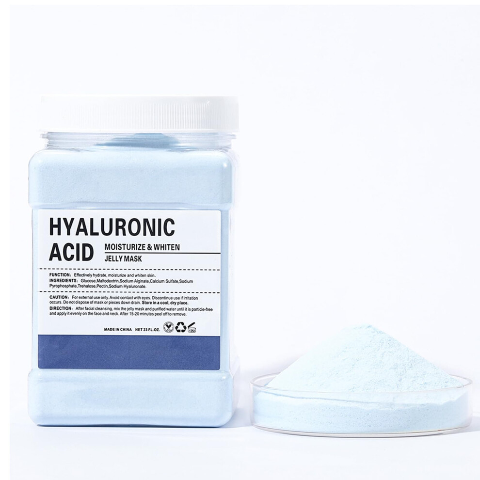 Hyaluronic Acid Jelly Face Mask Powder for Facials, Deep Hydration and Youthful Glow Peel Off