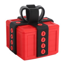 Funny 3D Printed Prank Gift Box Red Black, Novelty Screw Design Surprise Present for Parties