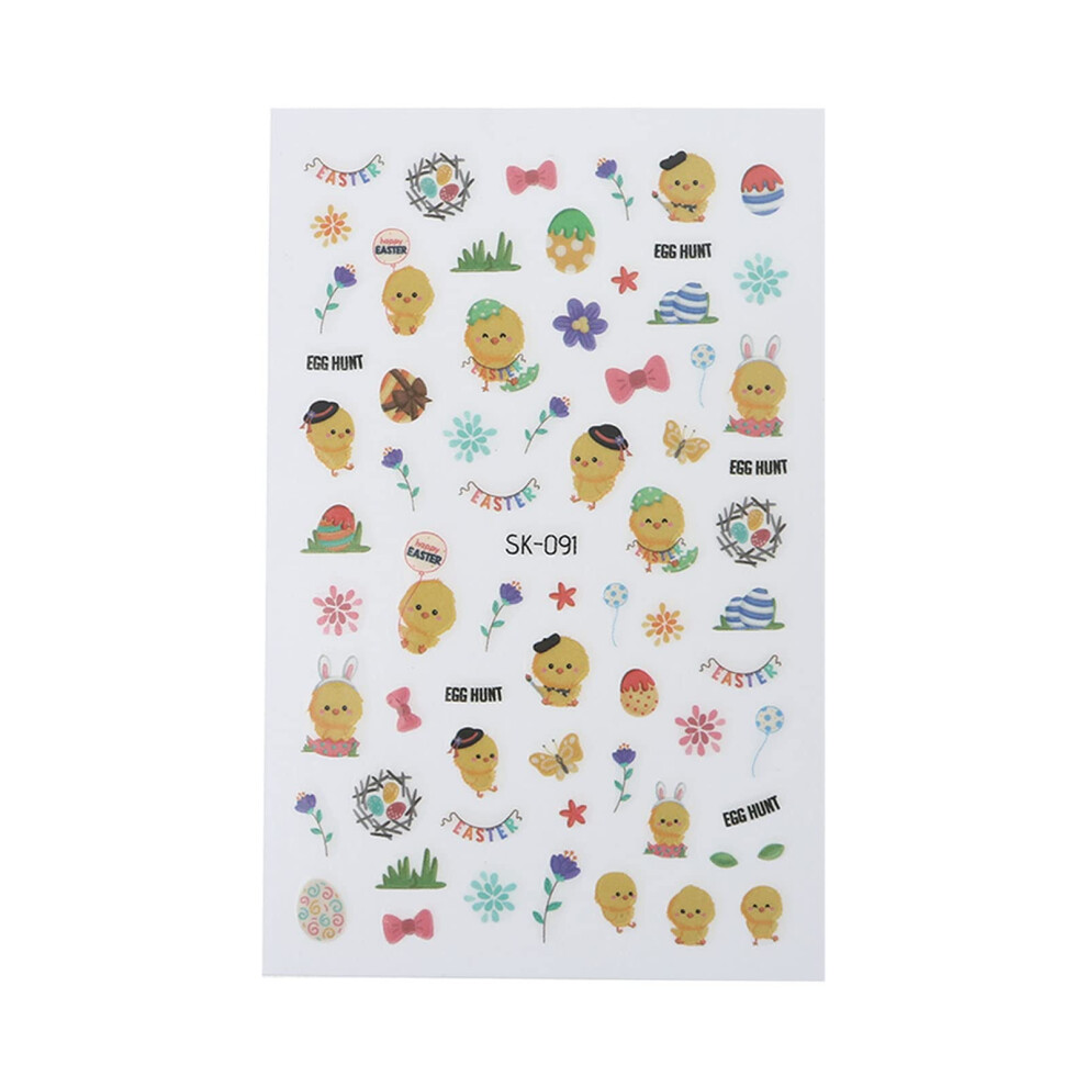 Easter Bunny Chick Nail Art Stickers SelfAdhesive LongLasting Spring Festival Nail Decals