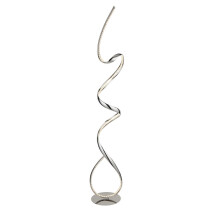 Twirls Design LED Modern Standing Floor Lamp Light Chrome With Crystal Diffuser
