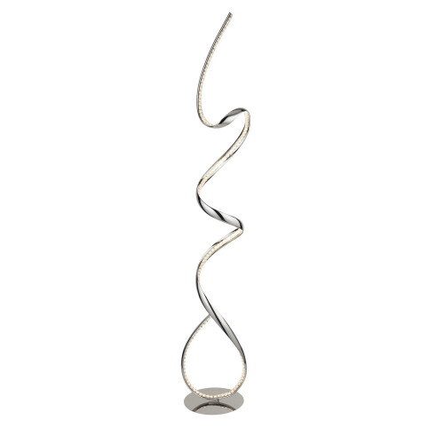 Searchlight Twirls Design LED Modern Standing Floor Lamp Light Chrome With Crystal Diffuser