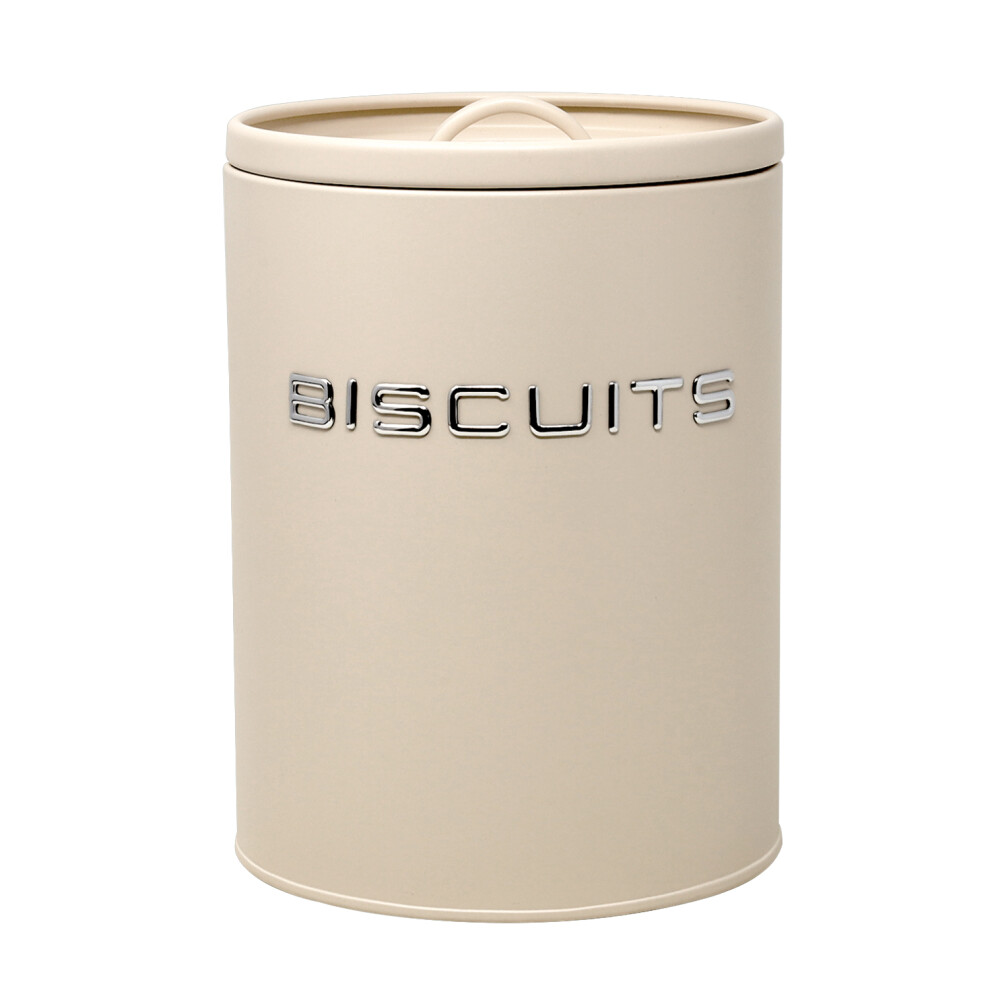 Biscuit Tin Cream Metal with Airtight Silicone Lid Cookies Treats Storage Jar - Image 3