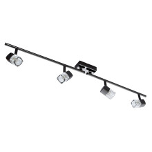 Searchlight 4 Light Ice Cube Glass Black Chrome Wall Lamp Bracket Spotlight New