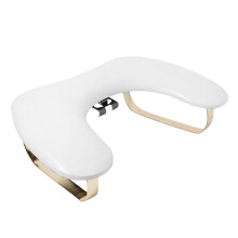 Manicure Hand Rest PU Leather U Shape Nail Art Hand Pillow with Phone Holder and Stable Frame, White