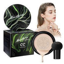 Air Cushion CC Cream Ivory with Mushroom Head, Long Lasting Waterproof Coverage, Moisturizing BB Cream