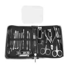Trousse de voyage légère pour soins du visage, outils en acier inoxydable, kit de manucure professionnel, design ergonomique et portable,