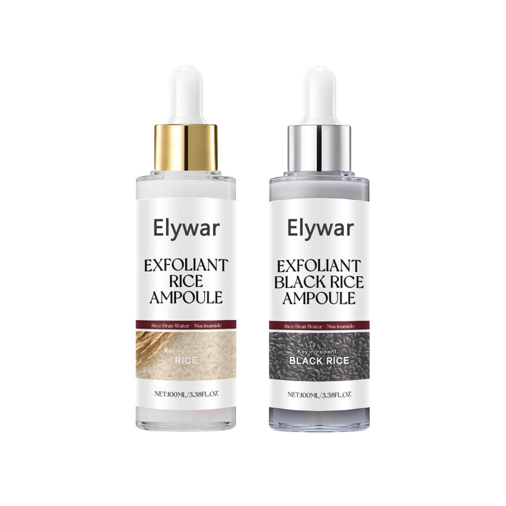 White/Black Rice Face Exfoliator Brightening Facial Scrub Gentle Rice Enzyme Blackhead Remover Hydrating Glow
