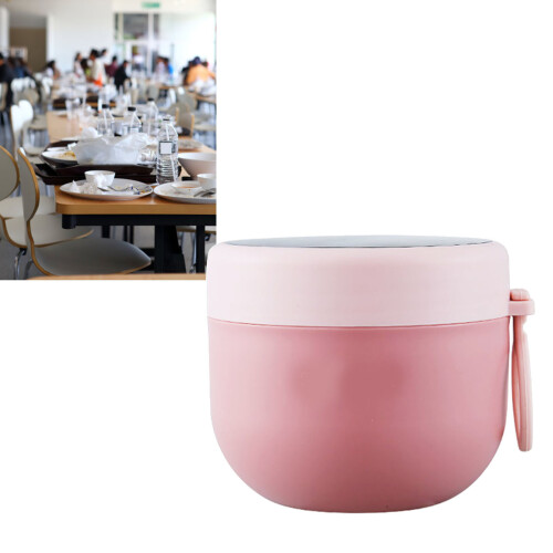 Isolierbecher Frühstück Rosa Edelstahl mit Löffel 2