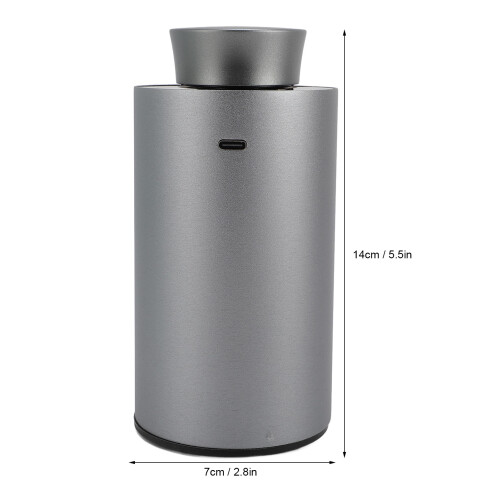 Small Grey Essential Oil Diffuser for Car Waterless Silent Battery Operation 1