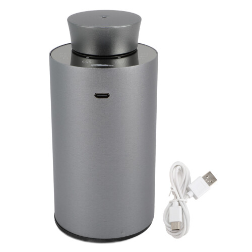 Small Grey Essential Oil Diffuser for Car Waterless Silent Battery Operation 2