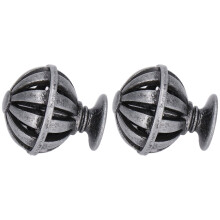Juego de 2 pomos de jaula de aves 366 39 x 35 mm plata envejecida