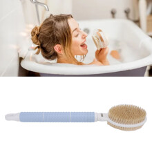 Doppelseitige Badbürste 43cm mit weichen Borsten, abnehmbarem Griff, Massage-Scrubber