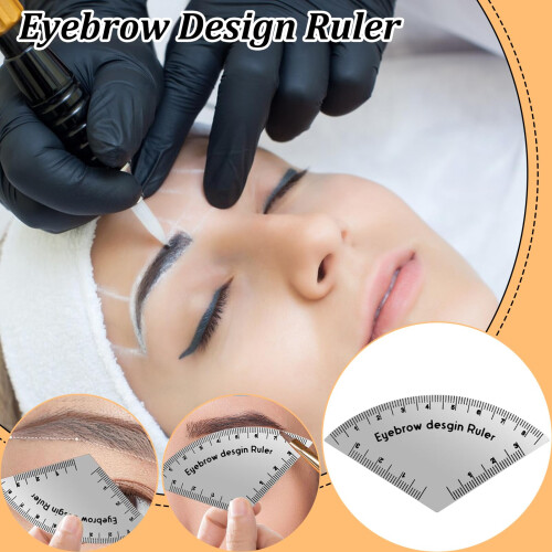 Eyebrow Ruler for Precise Brow Alignment and Symmetrical Shaping, Durable Flexible PVC Tool 1