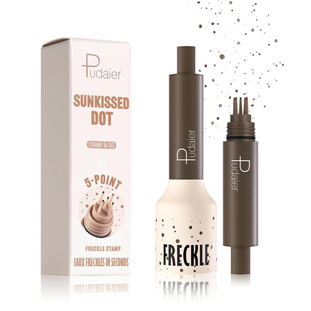 Freckle Pen Waterproof LongLasting Faux Freckles Stamp for Natural Sunkissed Makeup 01 and 04