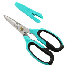 8' Heavy Duty Scissors with Sharp Stainless Blades, Non‑Slip Grip, Kitchen Shears for Meat, Poultry and Multi‑Purpose Cutting