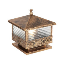 Outdoor Pillar Light Waterproof Garden Post Lamp Rustproof Aluminum Vintage Solar Powered