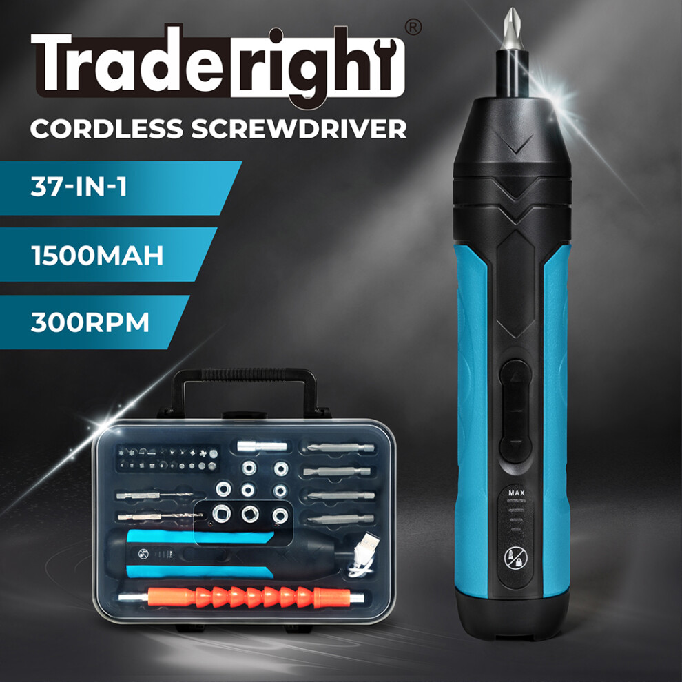 Traderight 4V Cordless Screwdriver Set 37Pc 9356877209925