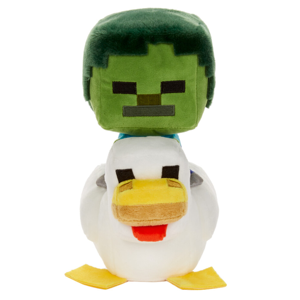 Minecraft Zombie Chicken Jockey 8" Plush Soft Toy Age 3+ Mattel Jmy77
