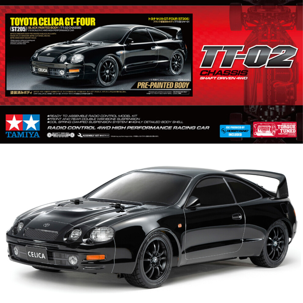 Tamiya Rc 47510 Gt-Four (St205) Bla Pb (Tt-02) 1:10 Rc Assembly Kit