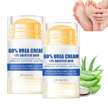 2pcs 60% Urea and 2% Salicylic Acid Foot Cream for Deep Moisturizing Heels, Elbows and Knees