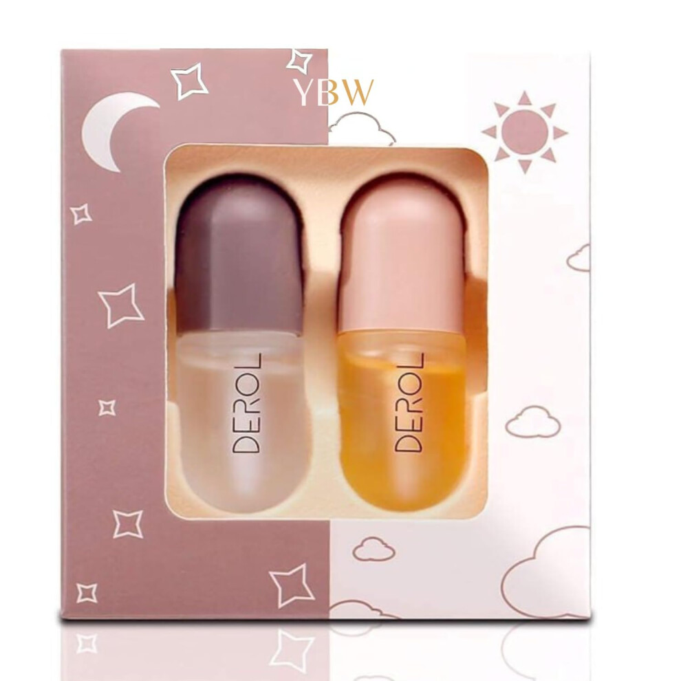 Lip Plumper Gloss with Vitamin E and Collagen, Day Night Use for Fuller Softer Lips