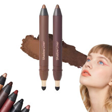 2 in 1 Waterproof Eyeliner and Eyeshadow Stick with Smudger, Long Lasting Smudge Proof (05+06)