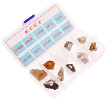 Rock Specimen Kit 10pcs Educational Mineral Rock Samples for Students and Geology Display