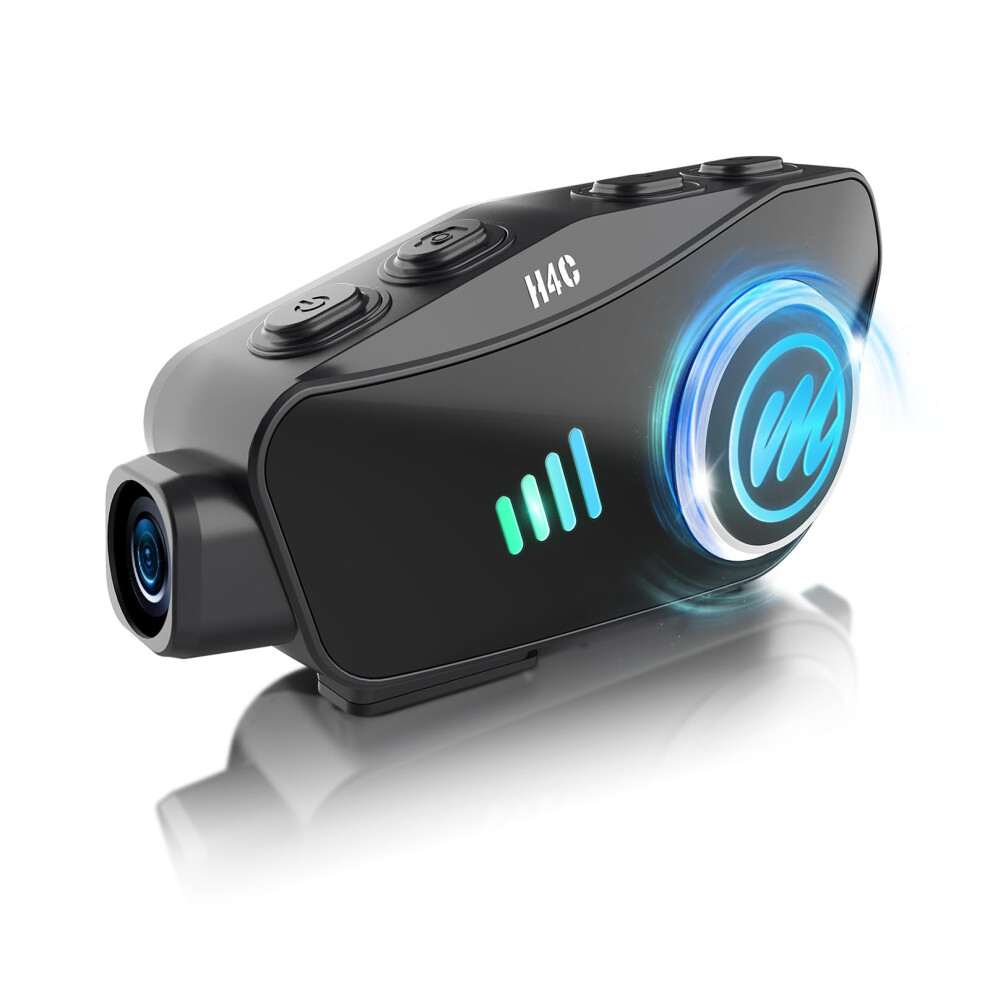 Motorcycle Helmet Bluetooth Headset With 1080P Wideangle Camera Ipx6 Waterproof Hifi Sound 9455672957434