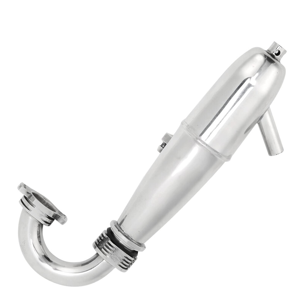 Aluminum Alloy Rc Exhaust Pipe 1/8 Scale Nitro Car Nodrill Quick Install With Clamp 9070919004773