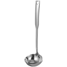 Stainless Steel Soup Ladle with Spout, Long Handle Serving Spoon for Deep Pots and Gravy