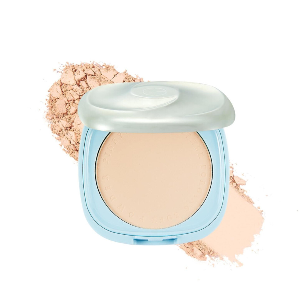Face Powder Oil Control Long Lasting Medium Coverage Pressed Powder with Puff for All Skin Types