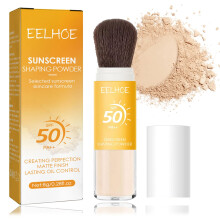 Mineral Sunscreen Powder SPF 50 Translucent Brush Setting Powder Oil Control Matte Finish