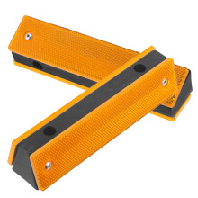 2pcs Rectangular Reflective Road Markers Visibility Pavement Reflectors for Driveways and Garages