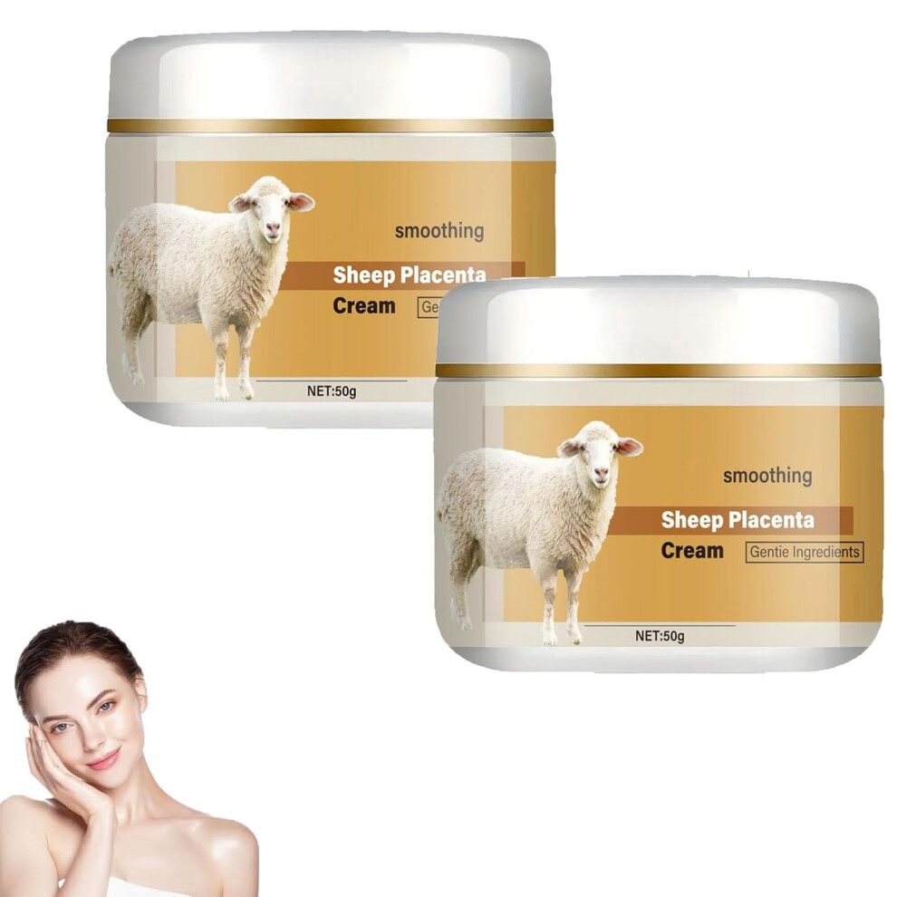Anti Wrinkle Cream with Sheep Placenta, Deep Hydration Skin Firming Moisturizer for Face and Body, 2pcs