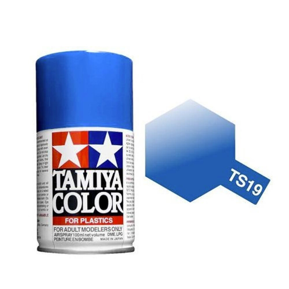 Tamiya Ts-19 Metallic Blue 100Ml Plastic Model Kit Spray Paint 85019