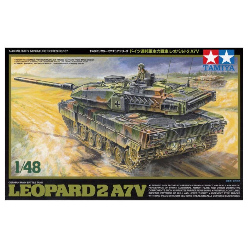 Tamiya Tamiya 32607 Leopard 2 A7V German Main Battle Tank 1:48 Model Kit