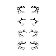 Halloween Eye Tattoo Stickers Waterproof LongLasting Spider Web Skull Bat Makeup for Women 4 Pairs