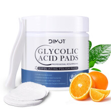 Glycolic Acid Exfoliating Pads 60 Count for Face and Body, Daily Skin Renewal and Radiant Complexion