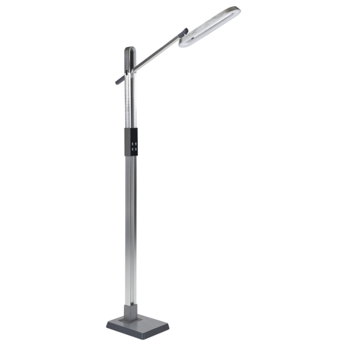 Beliani LED Floor Lamp AQUARIUS with Dimmer Metal Silver 1